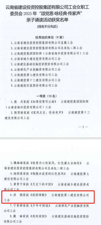 【創(chuàng)先爭優(yōu)】公司親子誦讀、女職工詩歌朗誦榮獲集團(tuán)一二等獎(jiǎng)